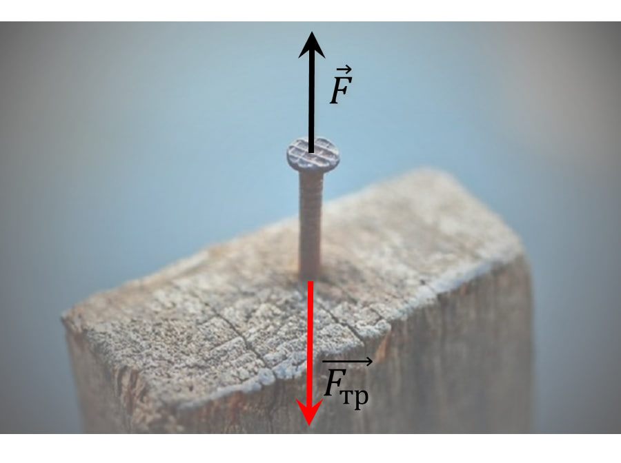  Forces acting on a driven nail 